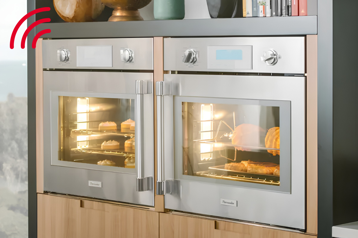 Thermador double wall oven making strange noises in a modern kitchen